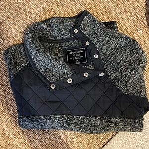 Asymmetrical Snap-Up Fleece - Abercrombie